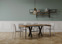 Consolle Allungabile 90-290x40x77 cm in Nobilitato Marrone