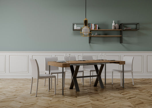 Consolle Allungabile 90-290x40x77 cm in Nobilitato Marrone