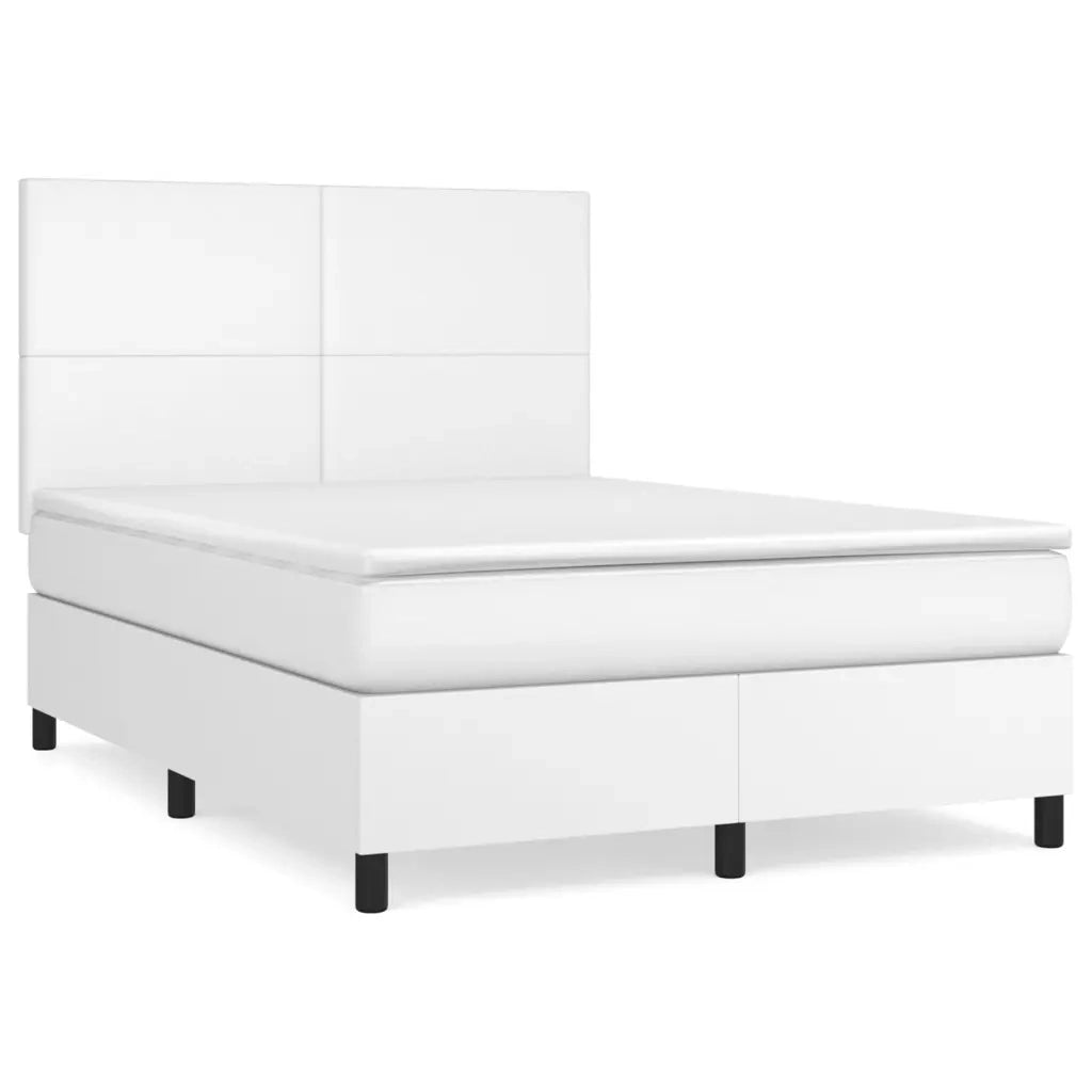 Giroletto a Molle con Materasso Bianco 140x200 cm in Similpelle 3142726