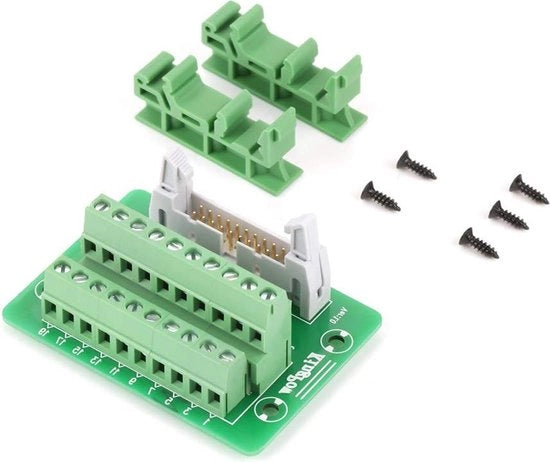 Pannello di montaggio 20Pin-stiftlijst per rail DIN alimentatore modulo di connessione interfaccia SPS supporto terminali di collegamento