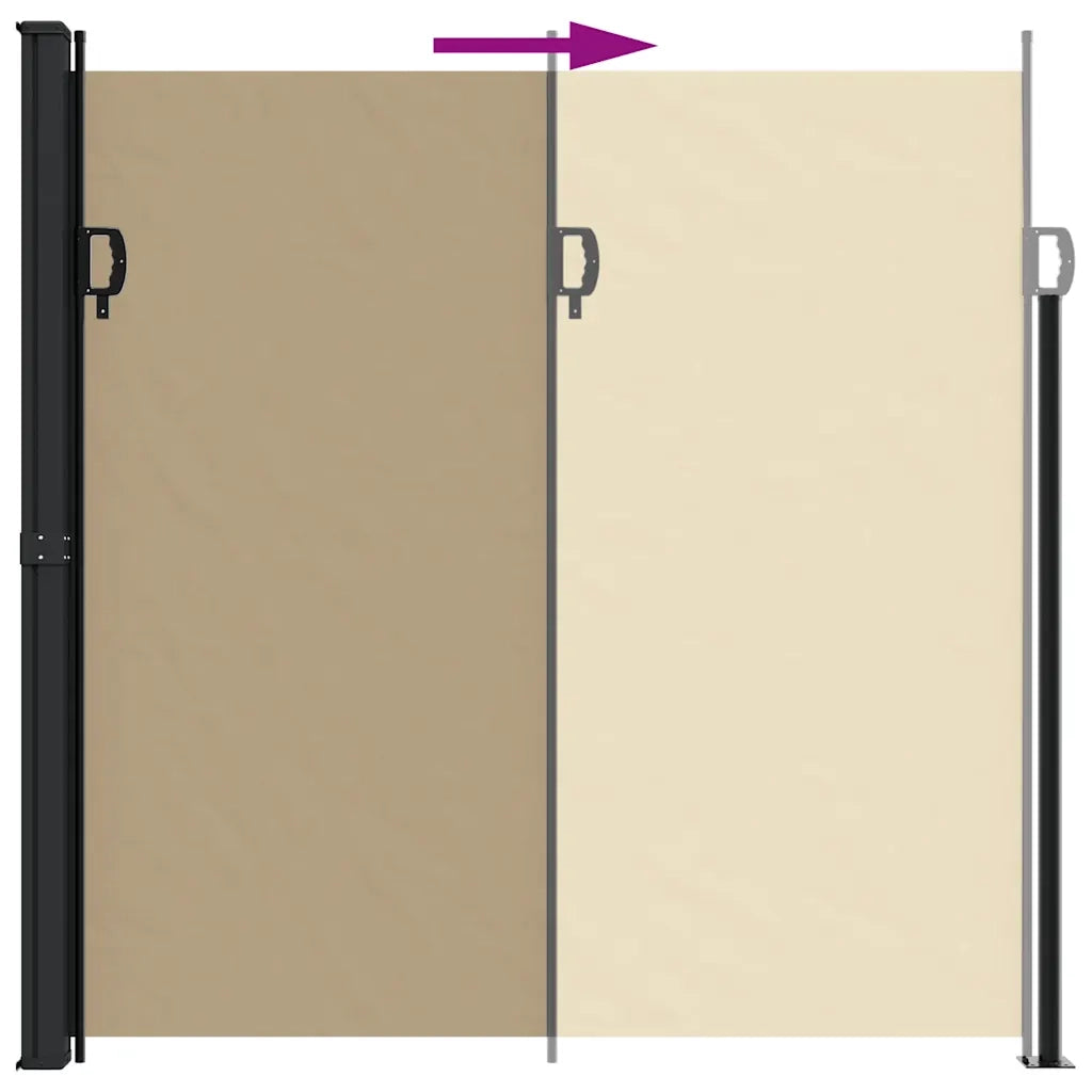Tenda da Sole Laterale Retrattile Beige 200x600 cm 4004555