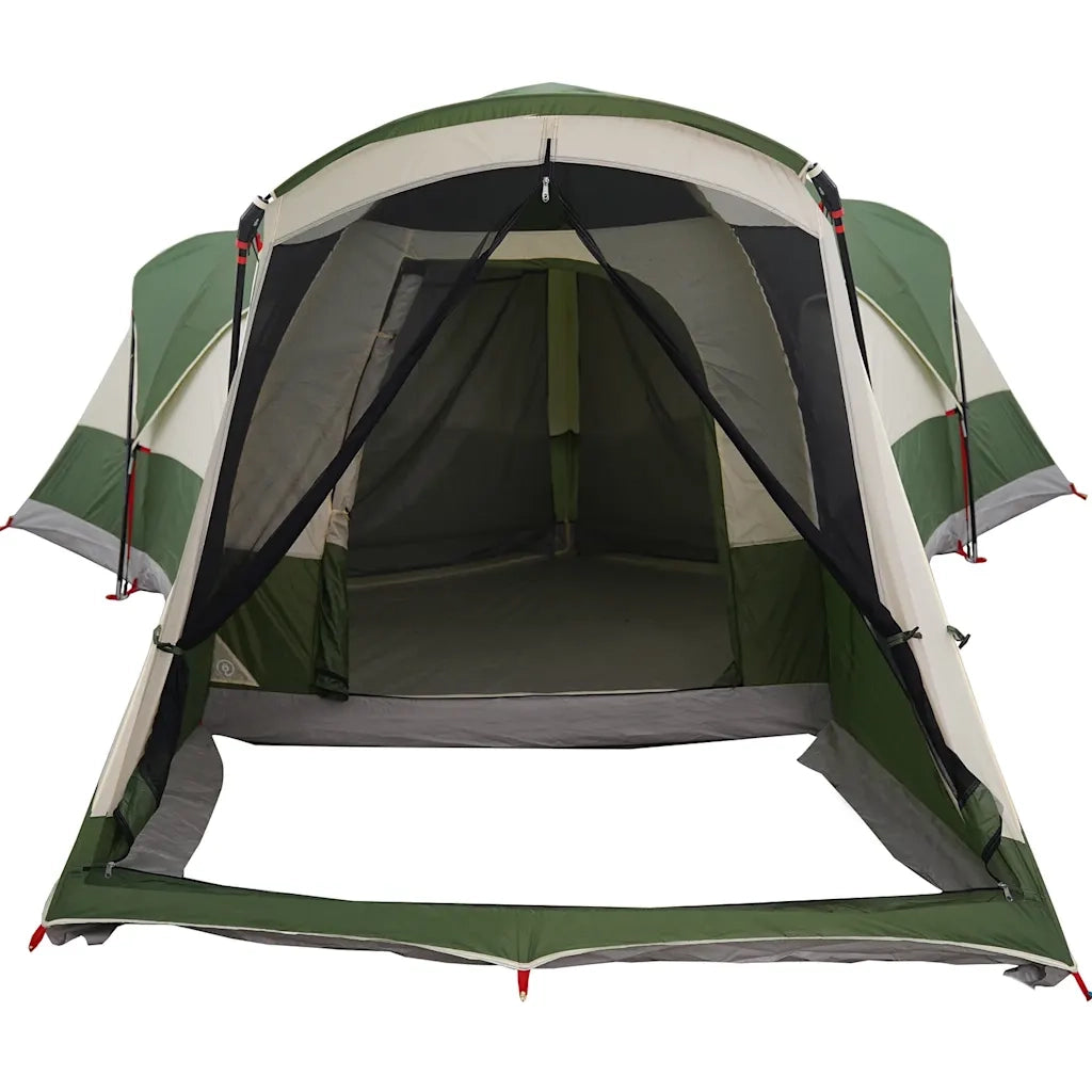 Tenda Familiare a Tunnel per 8 Persone Verde Impermeabile