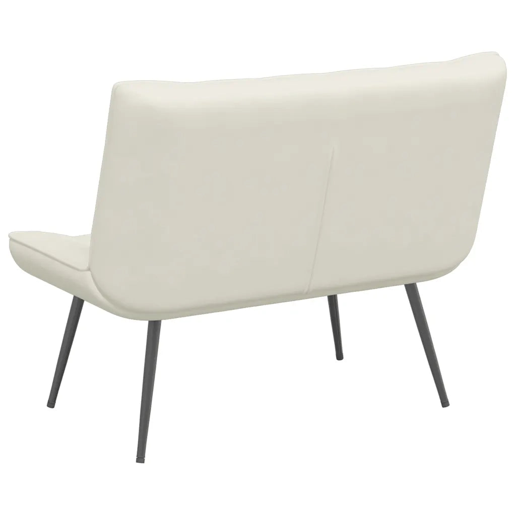vidaXL Panca Crema 110x74x84 cm in Velluto