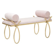 Ennist, Panca con 2 Cuscini, 113x49x53h cm oro