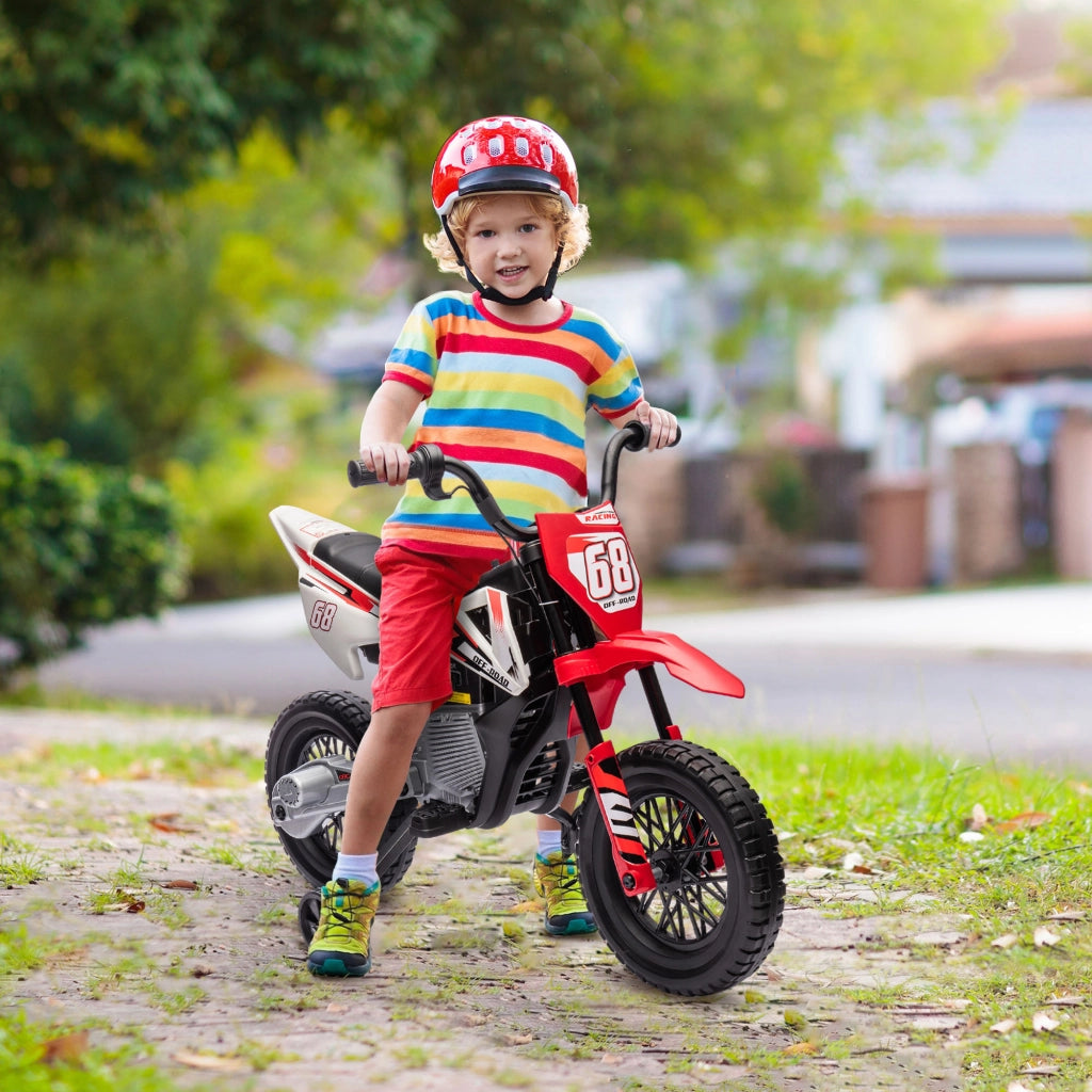 Moto Elettrica per Bambini con Rotelle ¨C zephmum ¨C Rosso PP Metallo 109.5x60x72.5 cm