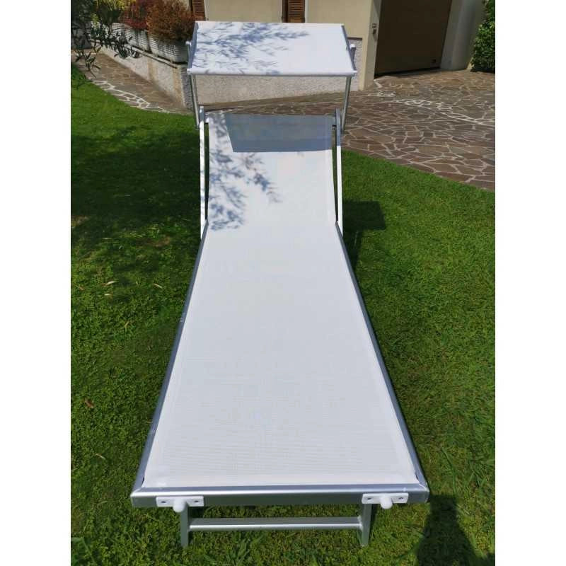 Lettino Alluminio Sea V/I Bianco Vette 07162