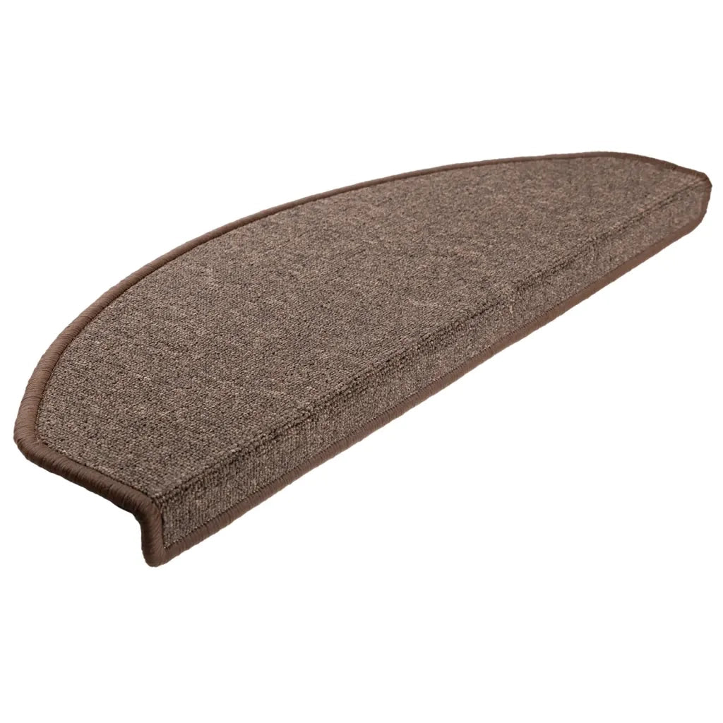 Tappetini per scale 15 pz 65x24x4 cm Marrone caffè Semicircolari Grandi 133888