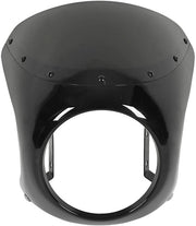 Kit di protezione per motocicletta universale - Paraurti per luci anteriori da 18 cm - Materiale ABS - Incluso: attacchi e accessori - Riduce la turbolenza - Protezione per motocicletta con luci anteriori rotonde da 18 cm