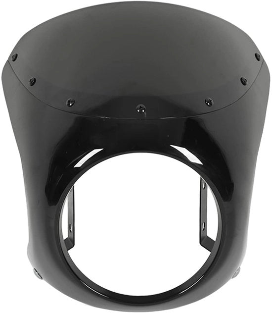 Kit di protezione per motocicletta universale - Paraurti per luci anteriori da 18 cm - Materiale ABS - Incluso: attacchi e accessori - Riduce la turbolenza - Protezione per motocicletta con luci anteriori rotonde da 18 cm