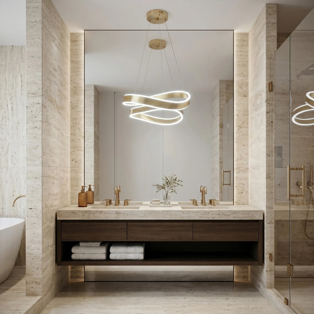 Lampada A Sospensione Da Soffitto Swe065-cp 40cm Brush Gold
