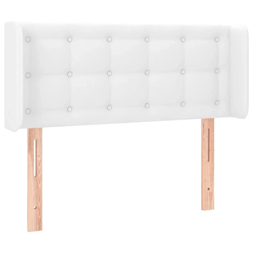 Testiera | Testata a LED Bianca 103x16x78/88 cm in Similpelle