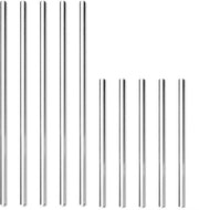 Set di Spette 10 pezzi - Resistenti al calore - Vetro di borosilicato - Per bevande calde/fredde - Resistenza chimica - Facili da pulire - Set di Spette per miscela
