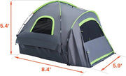 Tenda per Camper, 1,95 - 2,0 m, 2 - 3 Persone, Impermeabile PU2000, Finestre a Doppia Parete, Stabile con Tasca di Carico per Avventure in Campeggio