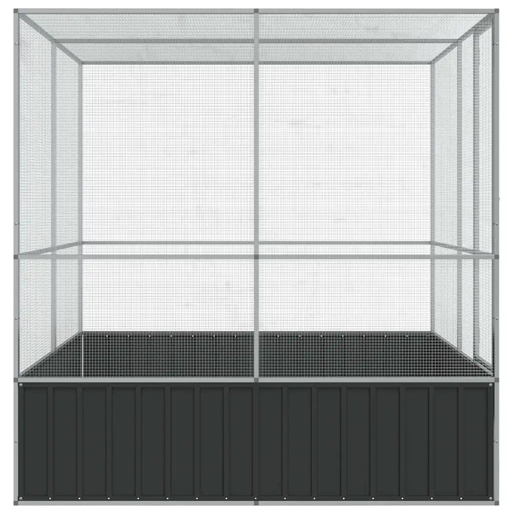 Voliera Argento 211x207x212 cm in Acciaio