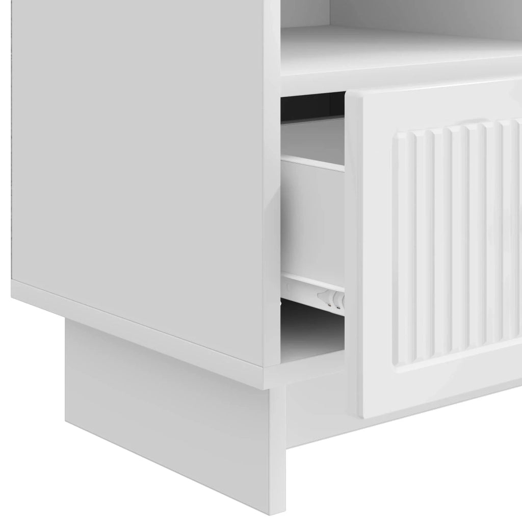 Mobile TV Bianco Lucido 102 x 34,5 x 50 cm Legno ingegnerizzato 893989