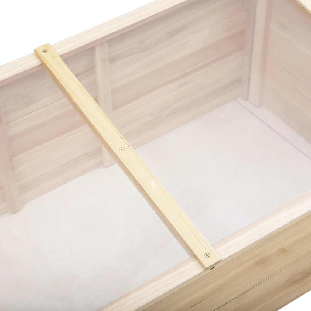 SERRA da giardino 100x50x35 cm in legno naturale con pannello in policarbonato