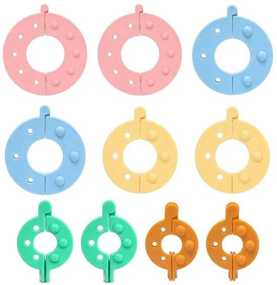 Set di 10 pompon per creare pompon in 5 misure, attrezzo per il ricamo, ideale per decorazioni creative e ricami