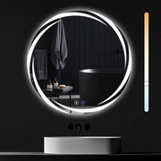 ZMH Specchio da bagno con illuminazione Specchio da bagno moderno rotondo IP44 con funzione touch