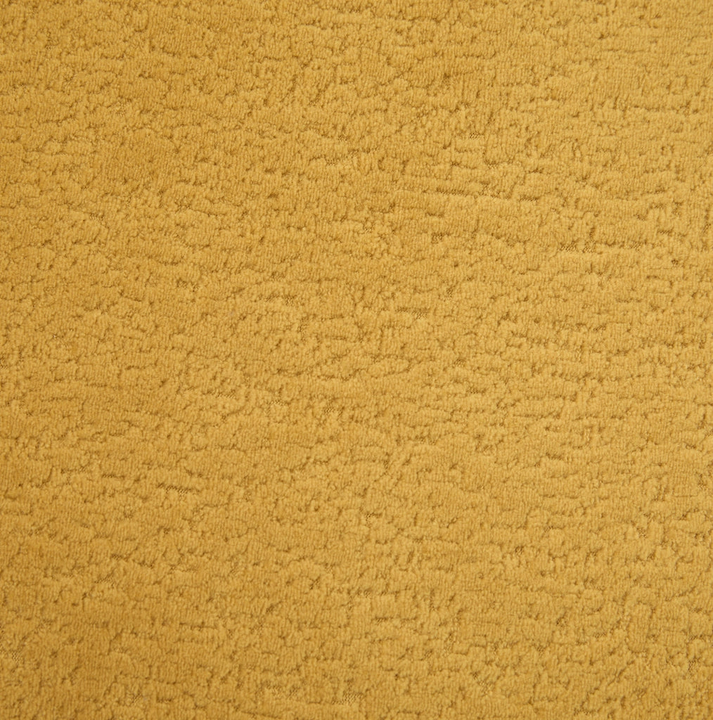 Pouf divano modulare in ciniglia giallo senape 162x78x66 cm con 2 cuscini e tasche laterali