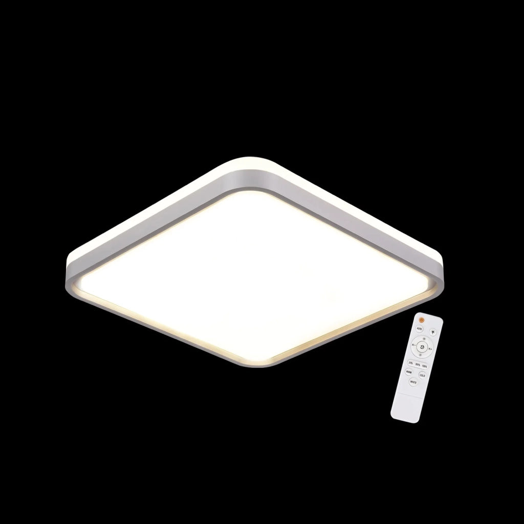 LÚZETE - PLAFÓN LED 58W PW LED REGULABLE BLANCO PLATA CUADRADO TELLUS