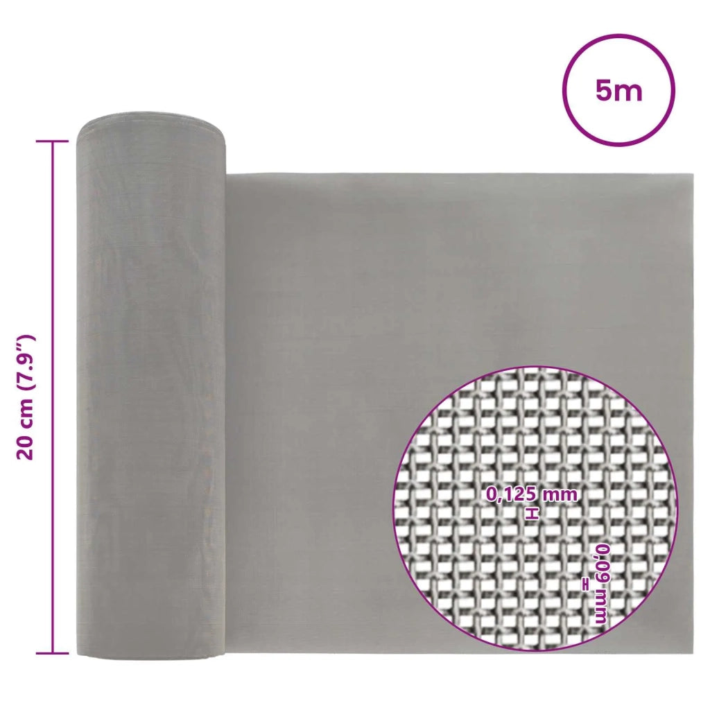 Rete per schermatura 20 x 500 cm 120 Mesh Argento 42039581
