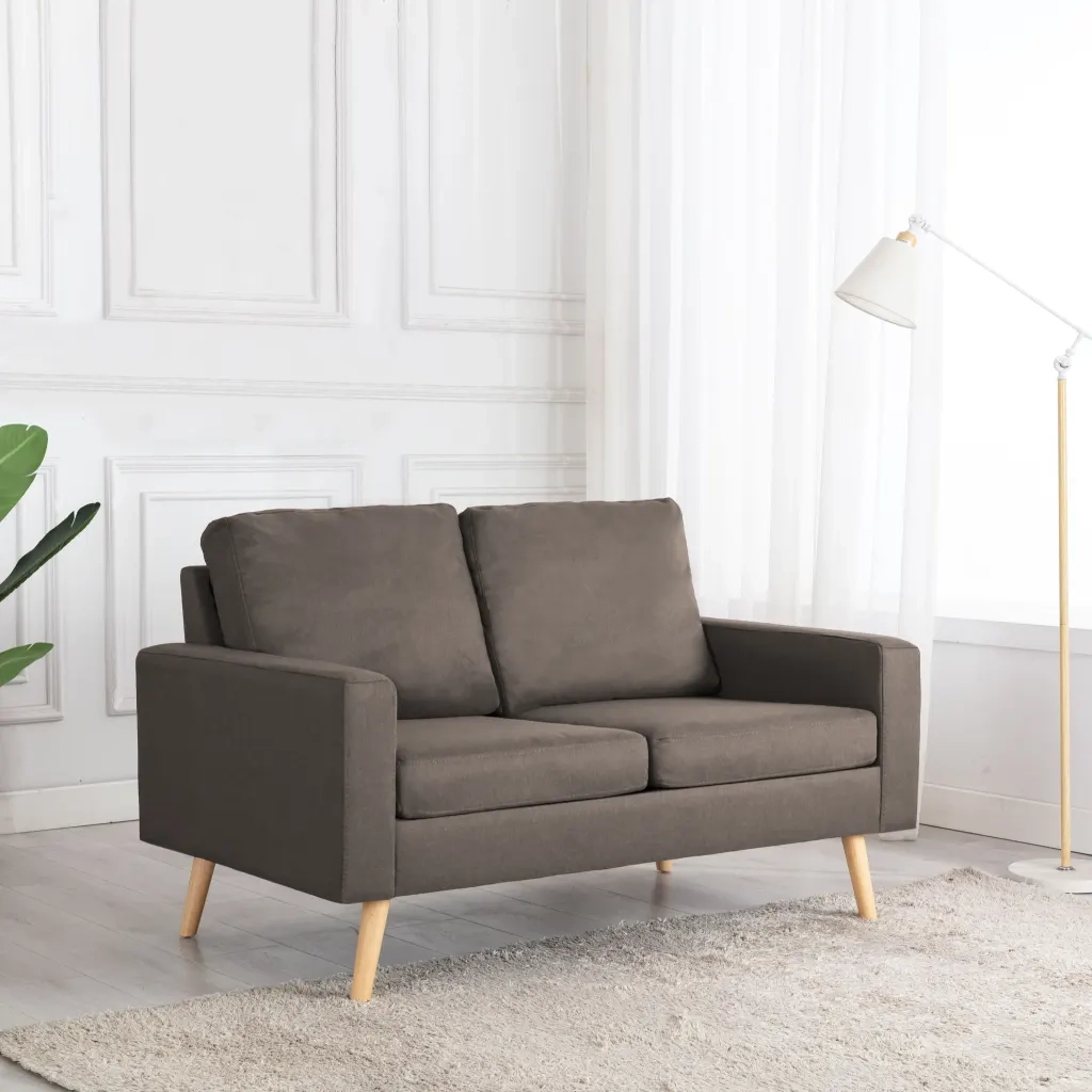 Divano a 2 Posti Grigio Talpa in Tessuto cod mxl 20781