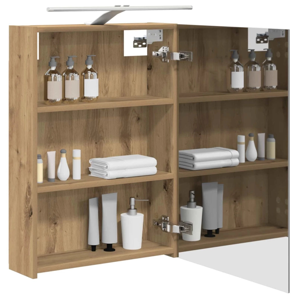 Mobiletto per specchio da bagno con porta Rovere Artigianale 889054