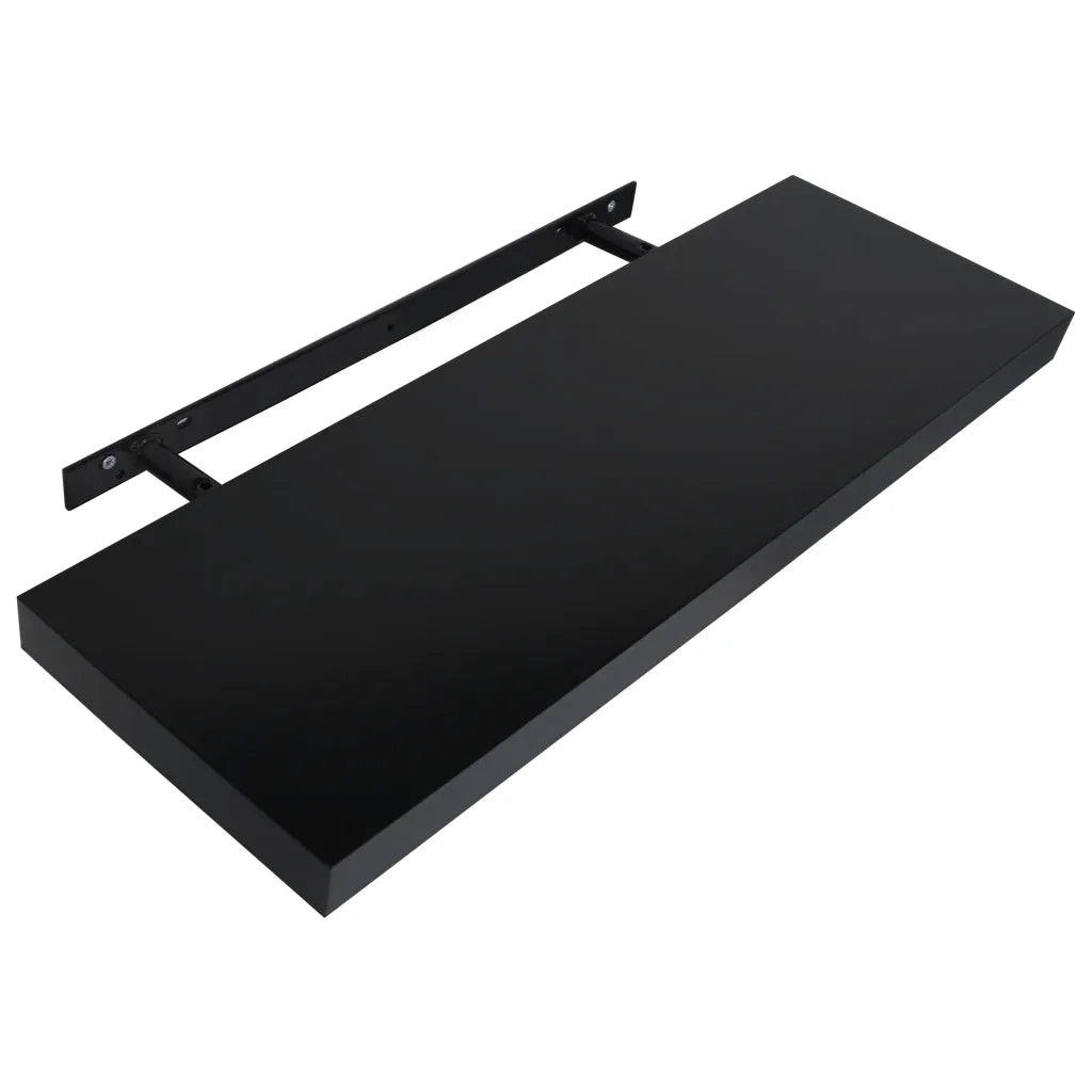 Mensole a Muro Galleggianti 2 pz Nere 80x20x3,8 cm cod mxl 63782