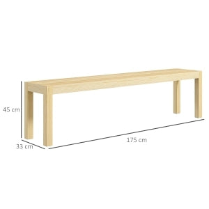 Panca in legno di pino per 3 persone, design moderno, portata 330 kg, colore naturale