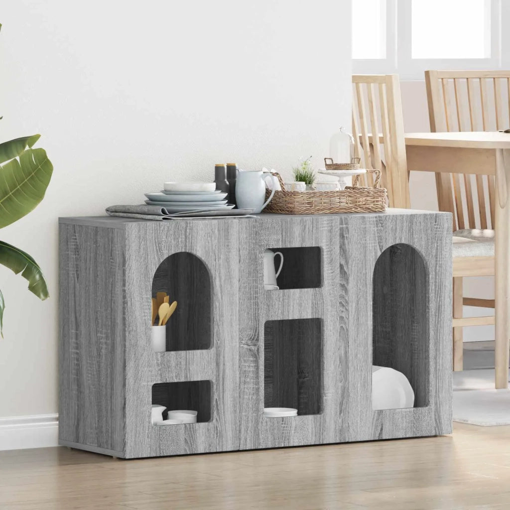 Credenza-Buffet-Armadio da cucina Grigio Sonoma 100 x 35 x 59 cm Legno multistrato