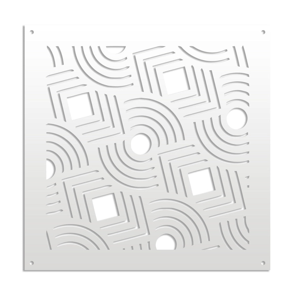 AIM - Pannello in PVC traforato - Parasole Colore: bianco, Misura: 73x73 cm