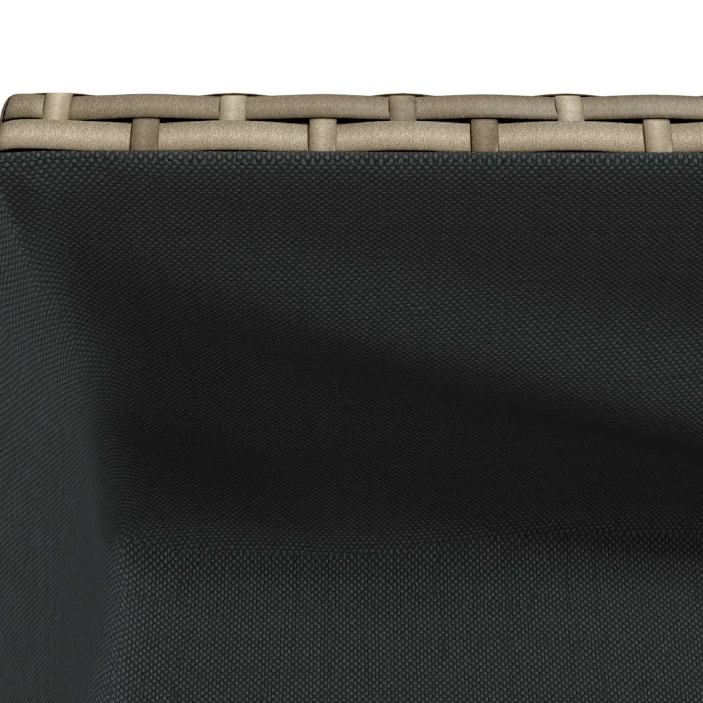 vidaXL Fioriera da Giardino con Ripiano Grigia in Polyrattan