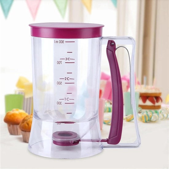 Dispensatore per impasto di pannocotte - Dispensatore di impasto con manico a compressione - Cupcake e muffin - Waffle.