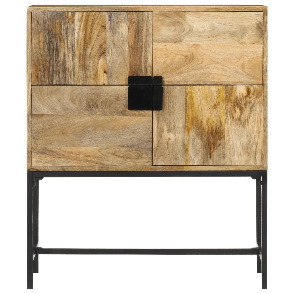 Credenza 80x30x95 cm in Legno Grezzo Massello di Mango 351713