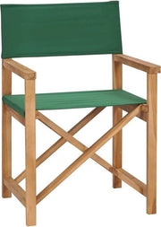 Sedia Direttrice Inclinabile in Legno di Teak Massiccio a Verniciatura Verde