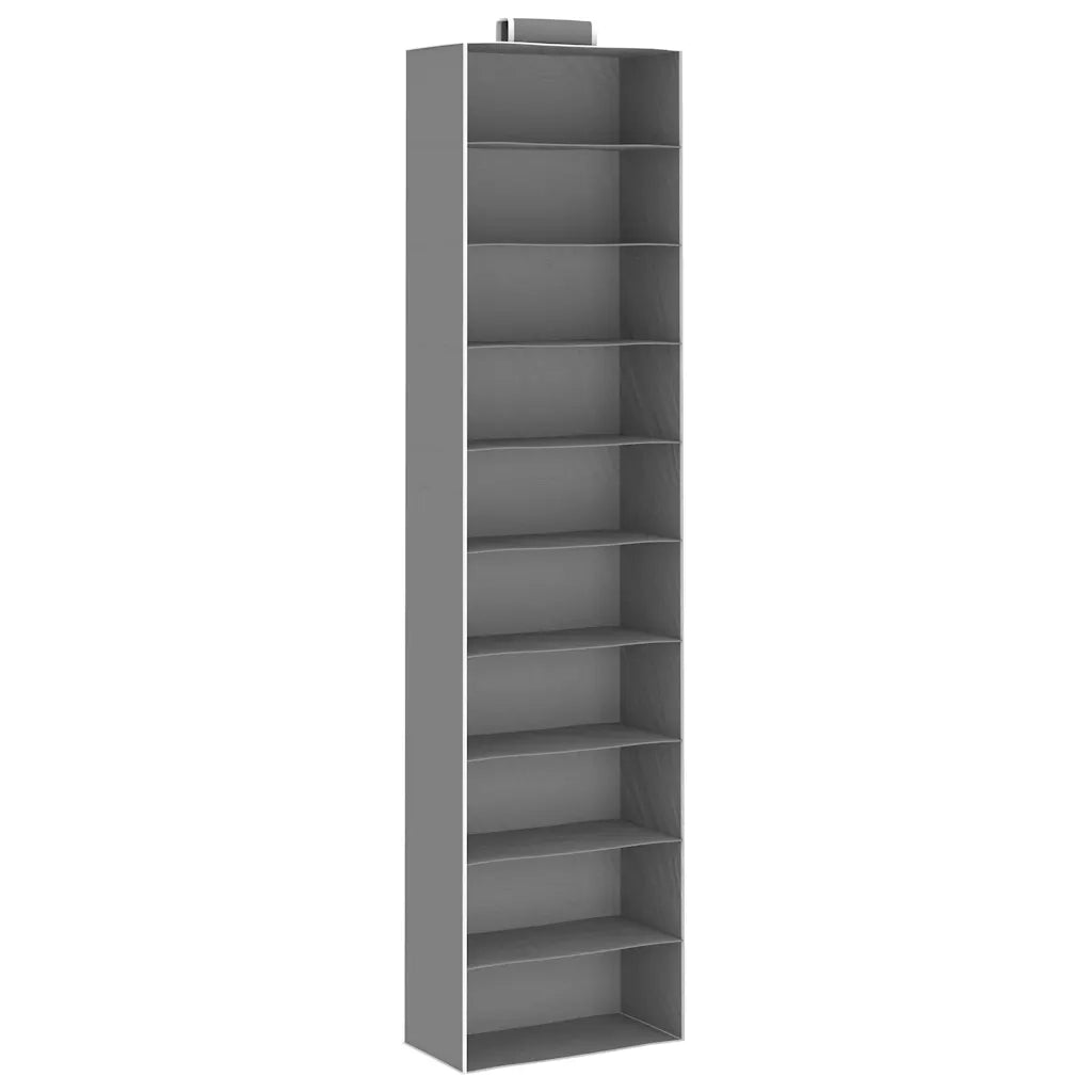 Organizer per Armadio da Appendere 2 pz con 10 Ripiani Tessuto 288328