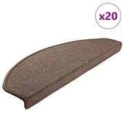 Tappetini per Scale 20 pz Marrone CaffÃ¨ 65x24x4 cm