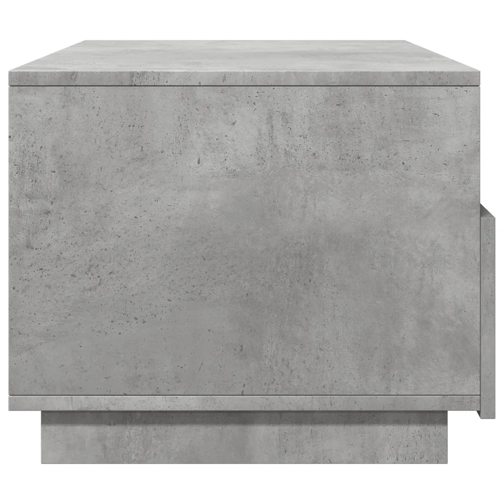 Tavolino da salotto | Tavolino da caff¨¨ | Tavolino da Soggiorno con Luci LED Grigio Cemento 90x49x40 cm