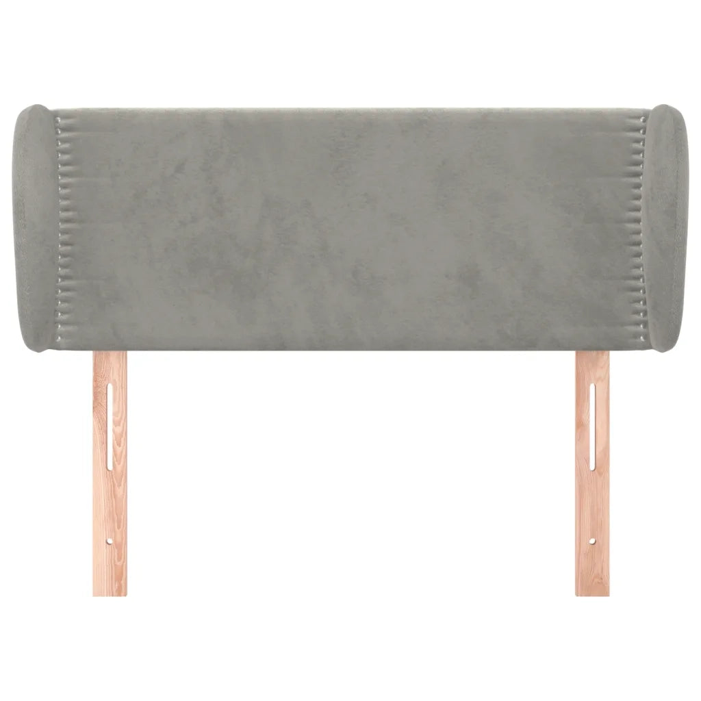 Testiera ad Orecchio Grigio Chiaro 93x23x78/88 cm in Velluto 3117040
