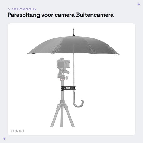 Supporto parasole in lega - Nero - Reggipiede - Viti - Accessorio fotografico - Duraturo - Leggero - 15x5 cm - Accessorio fotografico