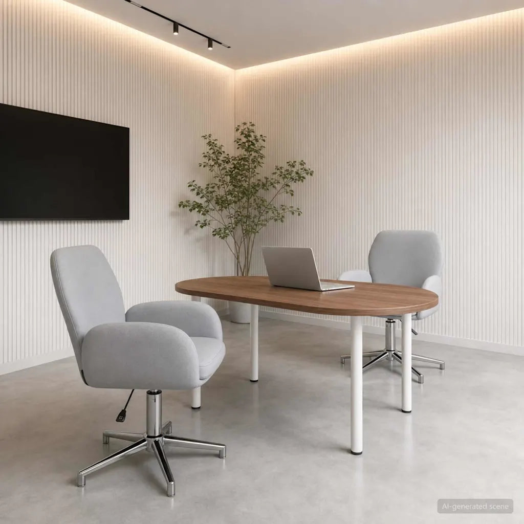 Sedie da scrivania girevoli 2 pz 54 x 58 x 90 cm Grigio Chiaro 3428295
