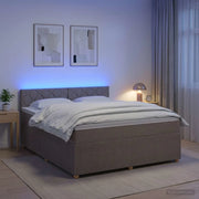 Letto box spring con materasso Tortora 140 x 200 cm Tessuto 3452957