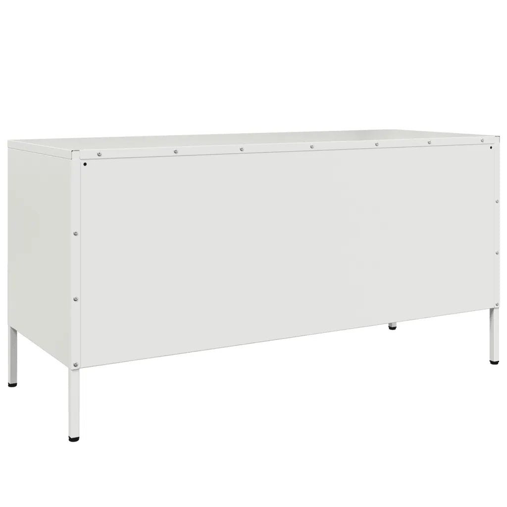 Mobile TV Bianco 100,5x39x50,5 cm in Acciaio 842993
