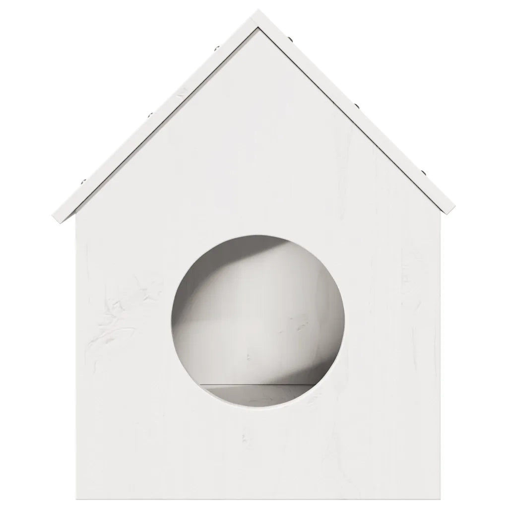 vidaXL Cuccia per Gatti Bianca 41x50x50 cm in Legno Massello di Pino