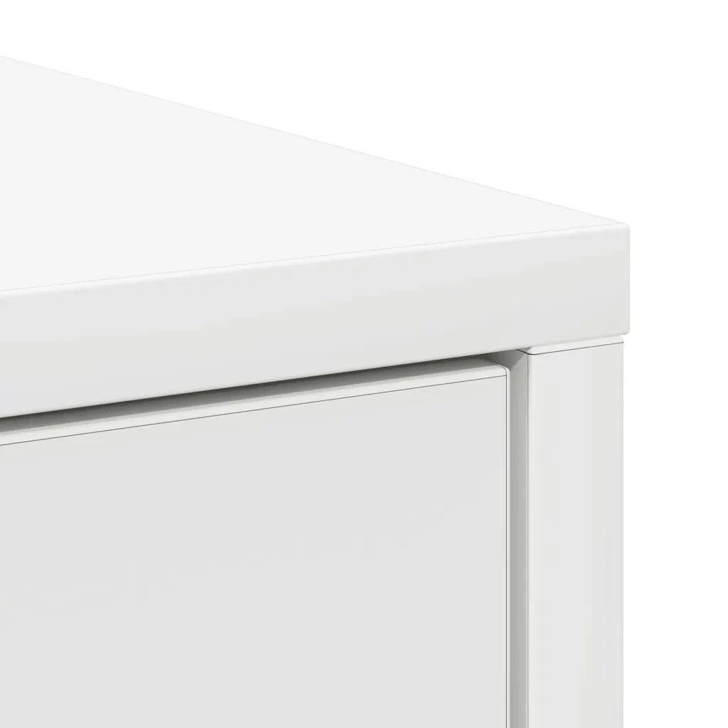 Credenza con Cassetti e Ante Bianco 70,5x34x74,5 cm