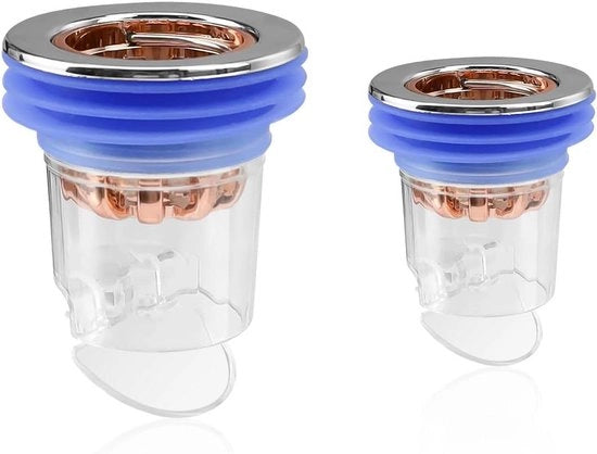 2 pezzi di ABS plastica filtro di odore del pavimento con valvola anti-ritorno centrale con 360° deodorante filtro del pavimento - adatto per balconi, cucine e camere da lavatrice