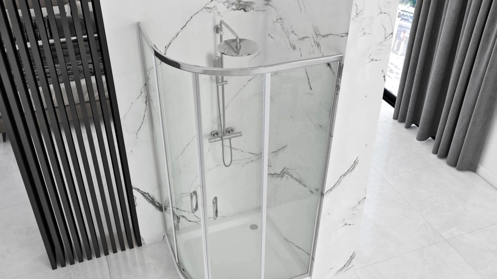Cabina Doccia Rea Look Chrome 80x80 Senza piatto doccia