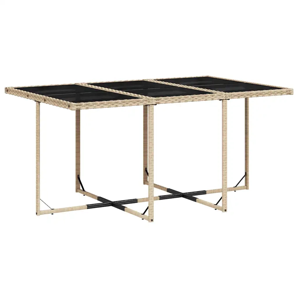 Set Pranzo da Giardino 11 pz con Cuscini Beige Misto Polyrattan 3211752