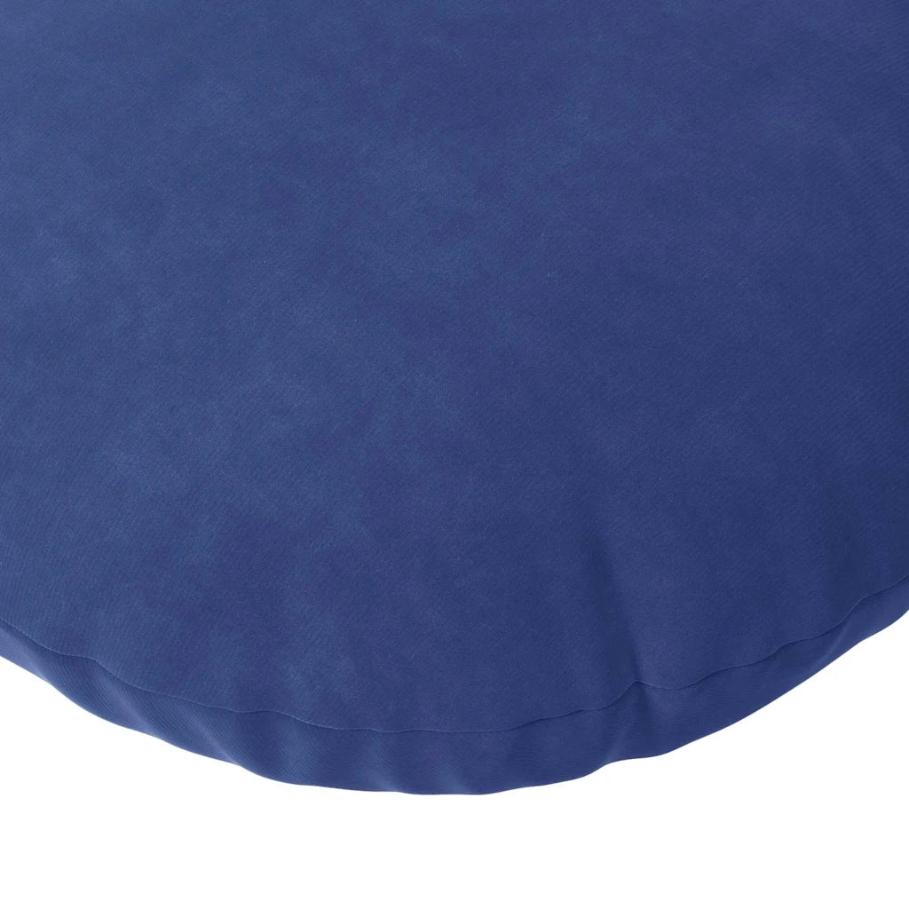 Cuscini per Seduta 2 pcs Blu Polizia Ø60 x 21 cm Velluto