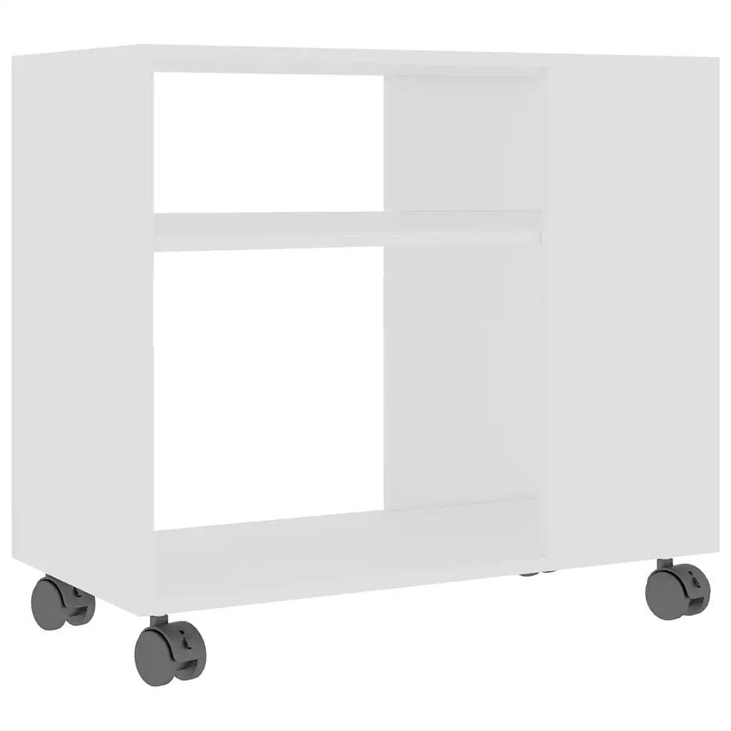 Tavolino da Salotto Bianco 70x35x55 cm in Legno Multistrato cod mxl 63198